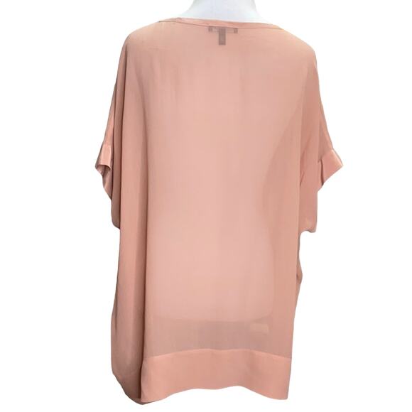 Eileen Fisher 100% Silk Scoop Neck Sheer Blouse XS - Picture 5 of 7